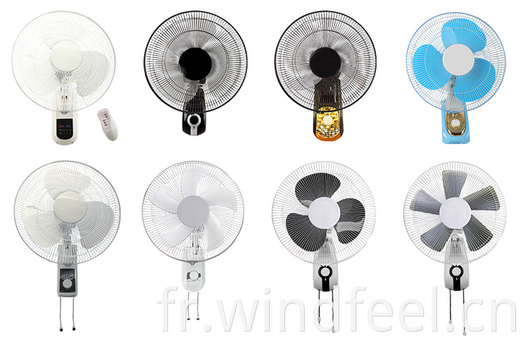 Ventilateur mural haut de gamme de réputants moderne de 16 pouces ABS blanc ABS en plastique Fans muraux
